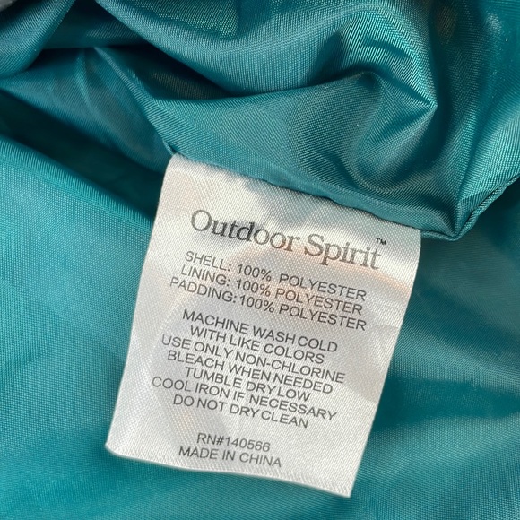 Outdoor Spirit Black Puffer Parka Jacket Coat Plus Size 2X - Picture 10 of 10